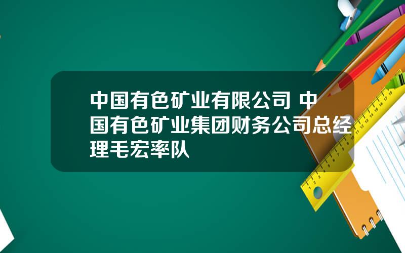 中国有色矿业有限公司 中国有色矿业集团财务公司总经理毛宏率队